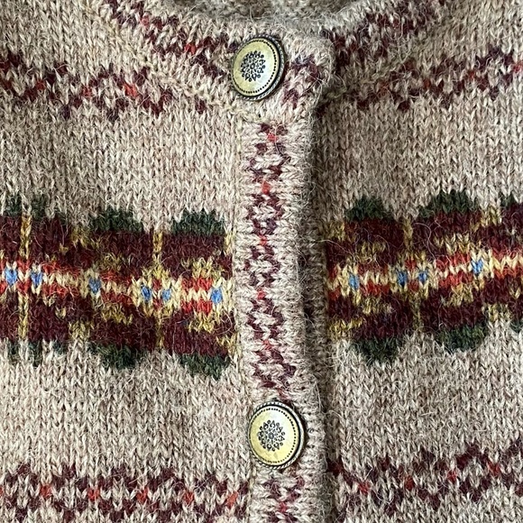 item & co Womens Wool Knit Button Up Outdoor Cottage Cabin Cardigan. Sz M - Picture 4 of 16